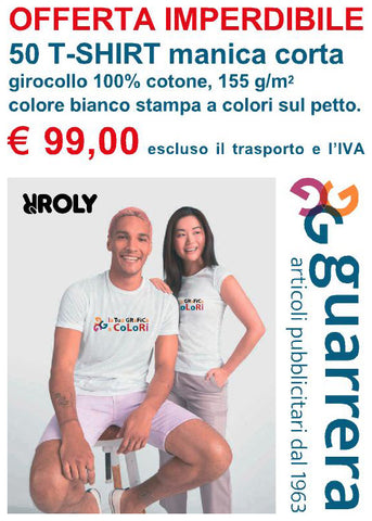 Maglia adulto bianca cotone Roly