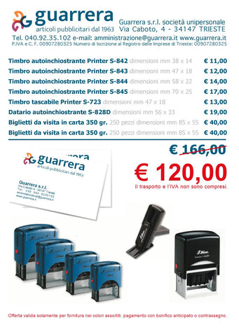 Offerta Timbri e Biglietti da visita
